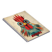 Geometrische haan illustratie notitieboek (Rechterzijde)