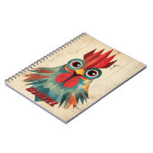 Geometrische haan illustratie notitieboek (Linkerzijde)