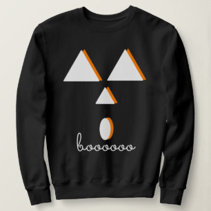 Geometrische Halloween Pompoen Gezicht  Trui