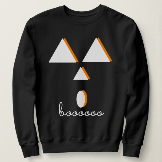 Geometrische Halloween Pompoen Gezicht  Trui (Design voorkant)