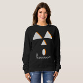 Geometrische Halloween Pompoen Gezicht  Trui (Voorkant volledig)