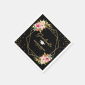 Geometrische hand belettering Gold Glitter Afstude Servet (Hoek)