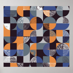 Geometrische handgetekende: Creatieve naadloze doe Poster