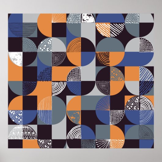 Geometrische handgetekende: Creatieve naadloze doe Poster (Voorkant)