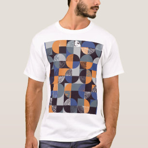 Geometrische handgetekende: Creatieve naadloze doe T-shirt