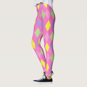Geometrische Harlequin Carnaval Leggings