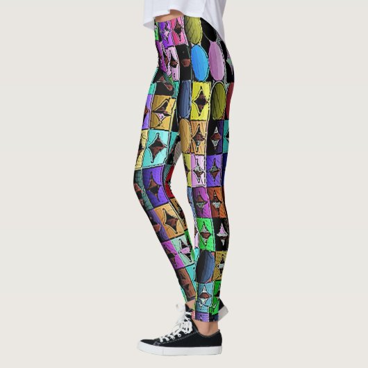 Geometrische Harlequin Leggings (Links)