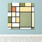 Geometrische Harmonie – Aarde Zen Canvasprint Canvas Afdruk (Insitu (Houten vloer))