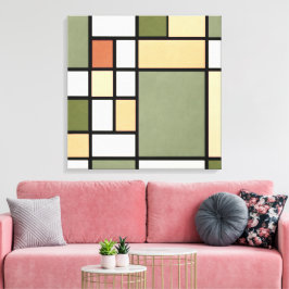 Geometrische Harmonie – Aarde Zen Canvasprint Canvas Afdruk