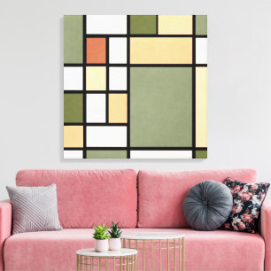 Geometrische Harmonie – Aarde Zen Canvasprint Canvas Afdruk