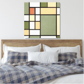 Geometrische Harmonie – Aarde Zen Canvasprint Canvas Afdruk (Insitu (Slaapkamer))
