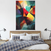 Geometrische harmonie - Abstracte canvasafdruk Canvas Afdruk (Insitu (Slaapkamer))