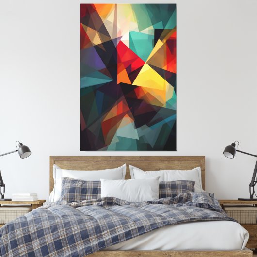 Geometrische harmonie - Abstracte canvasafdruk Canvas Afdruk (Insitu (Slaapkamer))