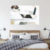 Geometrische Harmonie Canvas Afdruk (Insitu (Slaapkamer))