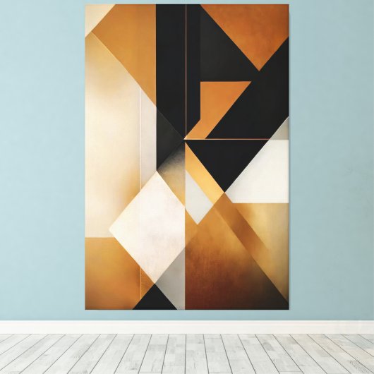 Geometrische harmonie canvas afdruk (Insitu (Houten vloer))