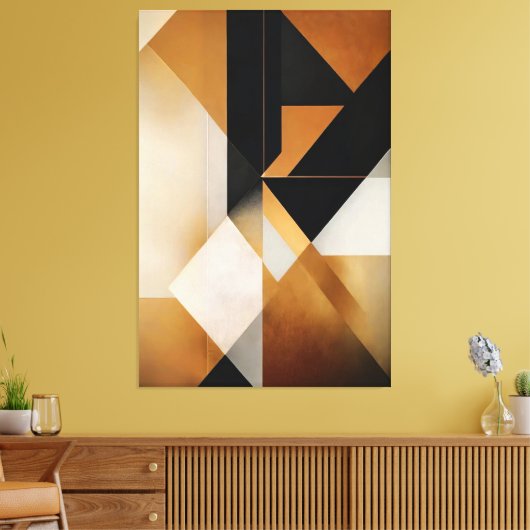 Geometrische harmonie canvas afdruk (Insitu (Woonkamer))