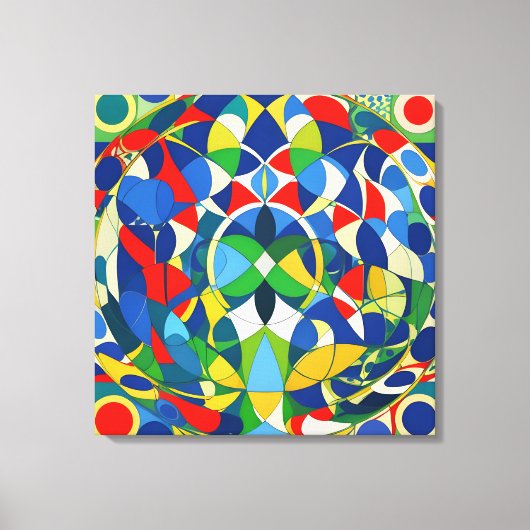 Geometrische harmonie canvas afdruk (Voorkant)