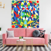 Geometrische harmonie canvas afdruk (Insitu (Woonkamer))