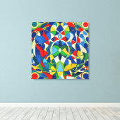 Geometrische harmonie canvas afdruk (Insitu (Houten vloer))