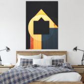 Geometrische Harmonie Canvas Afdruk (Insitu (Slaapkamer))