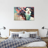 Geometrische Harmonie Canvas Afdruk (Insitu (Slaapkamer))