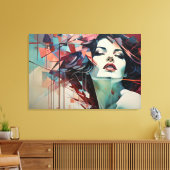 Geometrische Harmonie Canvas Afdruk (Insitu (Woonkamer))