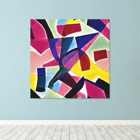 Geometrische harmonie canvas afdruk (Insitu (Houten vloer))