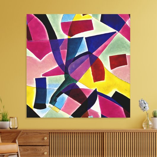 Geometrische harmonie canvas afdruk (Insitu (Woonkamer))