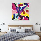 Geometrische harmonie canvas afdruk (Insitu (Slaapkamer))