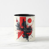 Geometrische harmonie: de Abstracte kunstkoffie Mok (Midden)