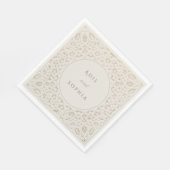 Geometrische harmonie gepersonaliseerde bruiloft s servet (Hoek)