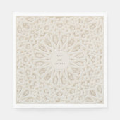 Geometrische harmonie gepersonaliseerde bruiloft s servet (Voorkant)