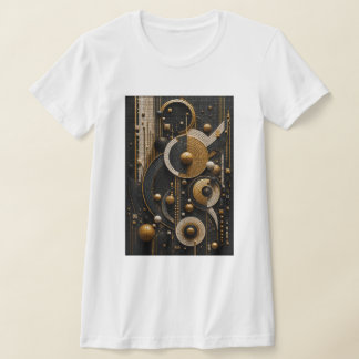 Geometrische harmonie in 3D-micro-mozaïek T-shirt