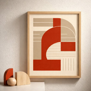 Geometrische Harmonie in Minimalistische Vormen Poster