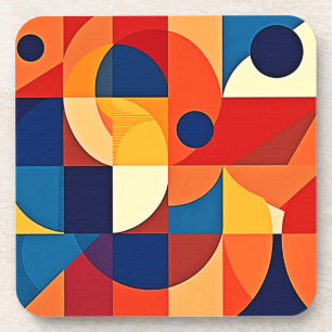 Geometrische Harmonie: Kunstzinnig Ontwerp Bier Onderzetter