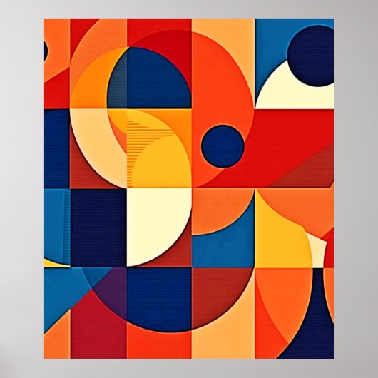 Geometrische Harmonie: Kunstzinnig Ontwerp Poster (Voorkant)