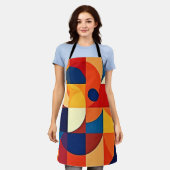 Geometrische Harmonie: Kunstzinnig Ontwerp Schort (Gedragen)