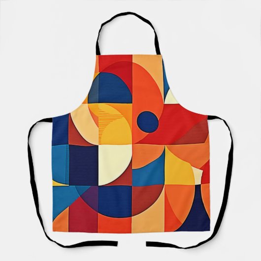 Geometrische Harmonie: Kunstzinnig Ontwerp Schort (Voorkant)