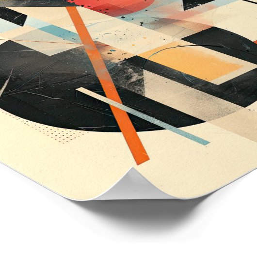 Geometrische harmonie: midden-eeuw moderne fusie poster (Hoek)