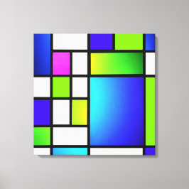 Geometrische harmonie – modern neon canvasprint canvas afdruk