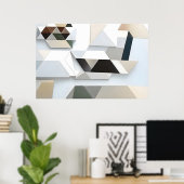 Geometrische Harmonie Poster (Thuiskantoor)