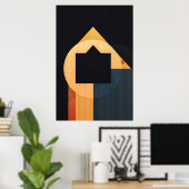 Geometrische Harmonie Poster (Thuiskantoor)