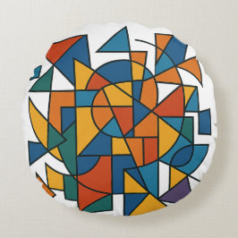 Geometrische harmonie rond kussen