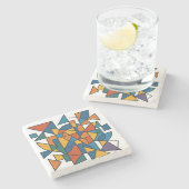 Geometrische harmonie stenen onderzetter (Zijkant)