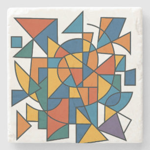 Geometrische harmonie stenen onderzetter