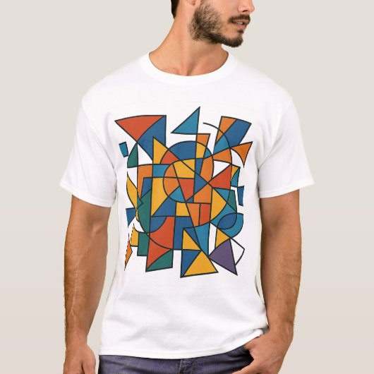 Geometrische harmonie t-shirt (Voorkant)