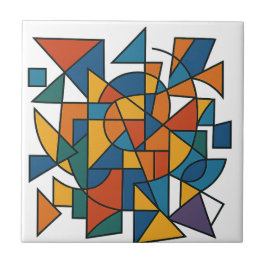 Geometrische harmonie tegeltje