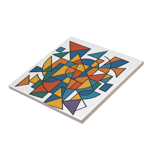 Geometrische harmonie tegeltje (Zijkant)