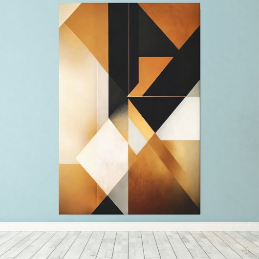 Geometrische Harmonie Uitgerekt Canvas Print (Insitu (Houten vloer))