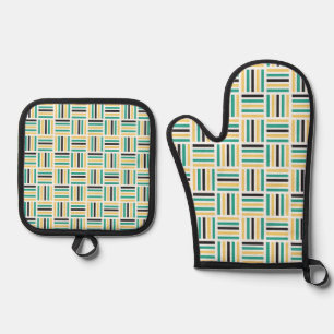 Geometrische Harmony Oven Mitts & Pot Houders Set